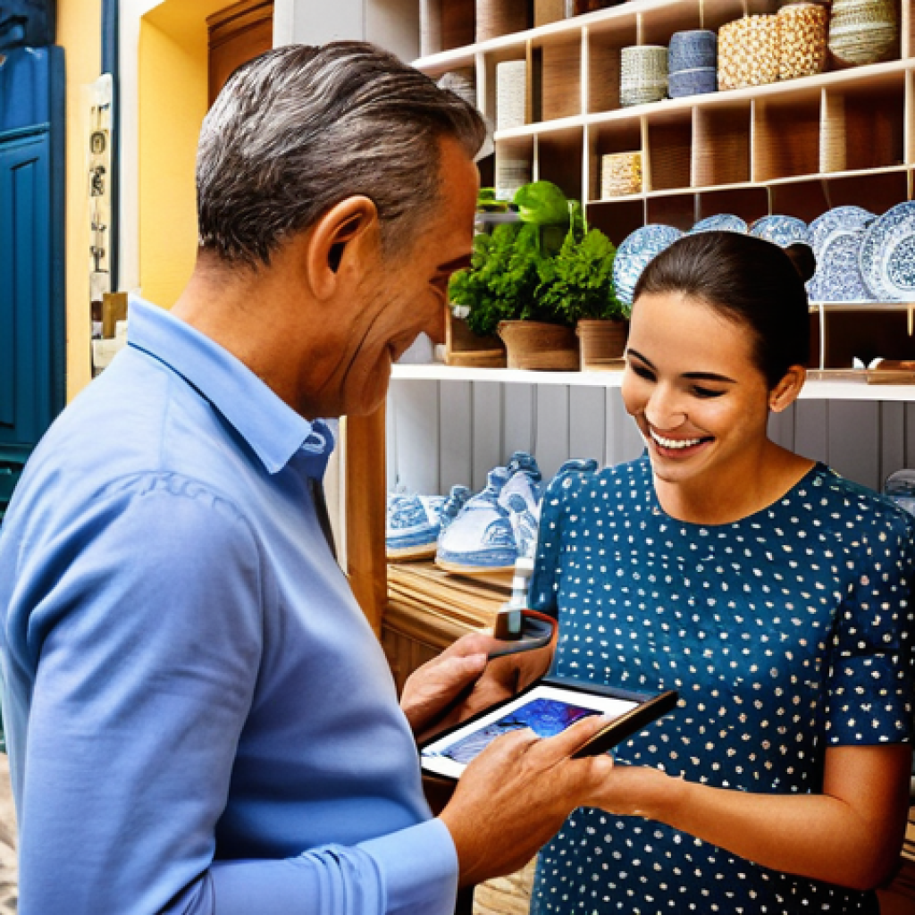 시간 가치와 기업의 성장 전략 - **Prompt 1: Digital Transformation in a Portuguese Small Business**
    A vibrant, sun-drenched stre...