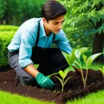 Home 13 시간 가치를 기반으로 한 자산 배분 전략 - **Prompt:** "A vibrant, richly colored digital illustration depicting a young adult, approximately 2...