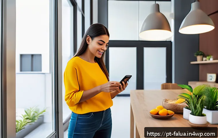 시간 가치와 소비자 행동의 연관성 - A busy Brazilian urban professional woman using a smartphone app to order fast delivery at home, mod...